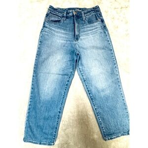 Universal Thread Highest Rise Straight Crop Jeans Women's 8 Medium Wash Denim